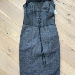 Robert Rodriguez Dress With Faux Leather Coset Size Small. NWT